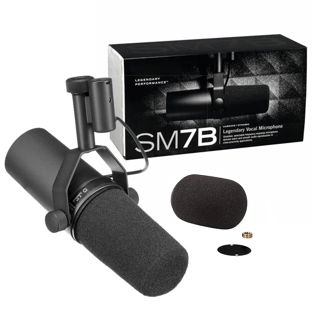 Shure SM7B Vocal Dynamic Microphone Cardioid Studio Adjustable Frequency Response Recording Podcasting SM7B Microphone for Shur