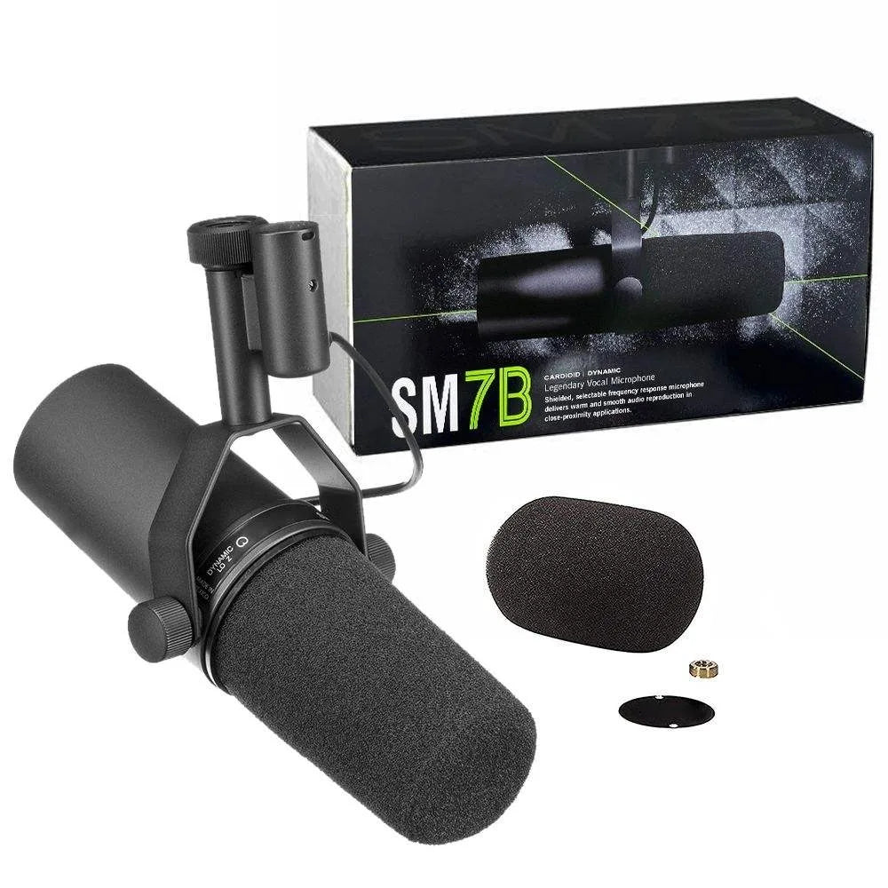 Shure SM7B Vocal Dynamic Microphone Cardioid Studio Adjustable Frequency Response Recording Podcasting SM7B Microphone for Shur