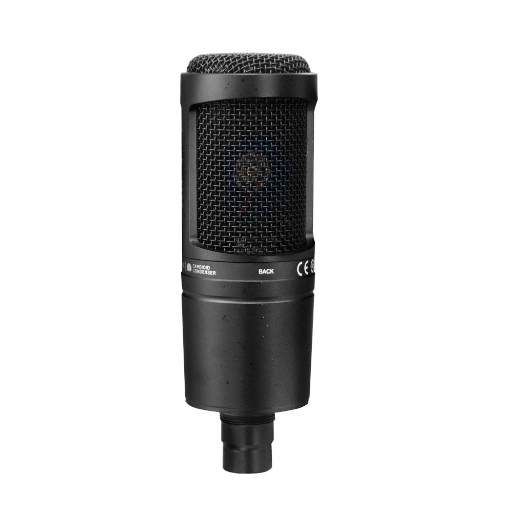 Audio-Technica AT2020 Cardioid Condenser Studio Recording Microphone for Vocal Podcast Streaming Singing Professional XLR Mic