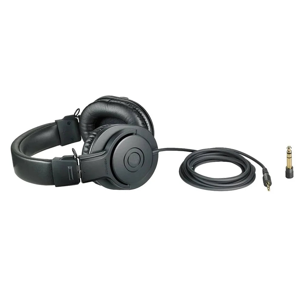 Audio-Technica ATH M20X ATH-M20X Professional Studio Monitor Headphones Head Mounted Audio Hifi 40mm Driver Closed-Back Wired Over-Ear